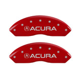 MGP 4 Caliper Covers Engraved Front Acura Engraved Rear TSX Red finish silver ch