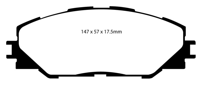 EBC 09-10 Pontiac Vibe 2.4 2WD Redstuff Front Brake Pads - eliteracefab.com