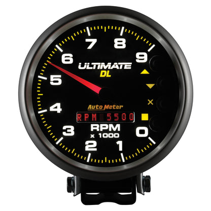 Autometer 5 inch Ultimate DL Playback Tachometer 9000 RPM - Black 6896