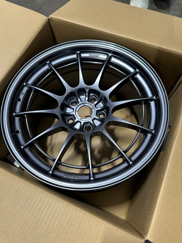 Enkei NT03+M 18x9.5 5x114.3 27mm Offset 72.6mm Bore Gunmetal Wheel - eliteracefab.com