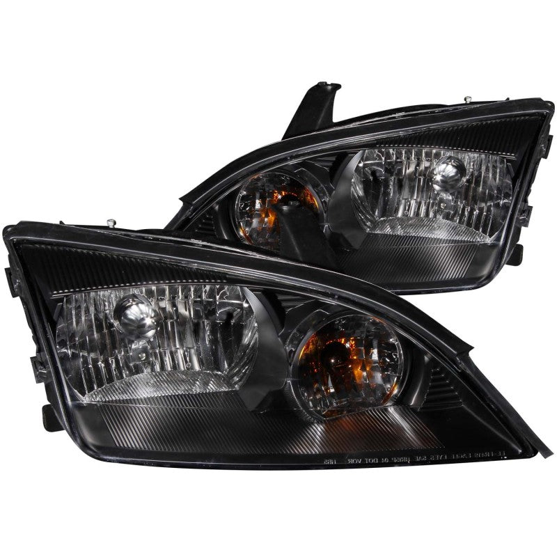 ANZO USA Ford Focus, Zx3, Zx4, Zx5 Crystal Headlights Black; 2005-2007 - eliteracefab.com