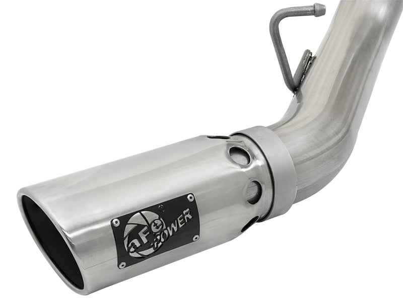 aFe ATLAS 4in DPF-Back Alum Steel Exhaust System w/Dual Exit Polished Tip 2017 GM Duramax 6.6L (td) aFe