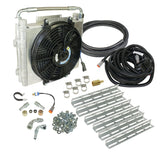 BD Diesel XTRUDE DOUBLE STACKED TRANSMISSION COOLER WITH FAN 1030606-DS-12 - COMPLETE KIT 1/2IN LINES