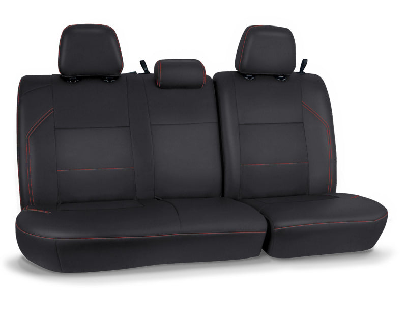 PRP 2016+ Toyota Tacoma Rear Bench Cover Double Cab - Black with Red Stitching