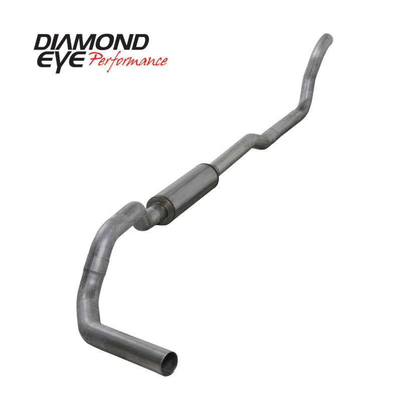 DIAMOND EYE 4" ALUMINIZED TURBO BACK SINGLE OUTLET EXHAUST 89-93 5.9L DODGE CUMMINS 2WD K4209A - Diamond Eye Muffler - eliteracefab.com