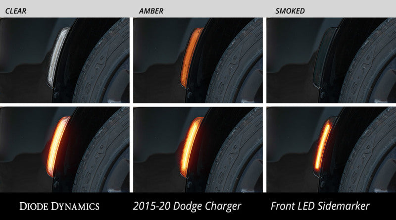 Diode Dynamics 15-21 Dodge Charger LED Sidemarkers - Amber Red (set) Diode Dynamics