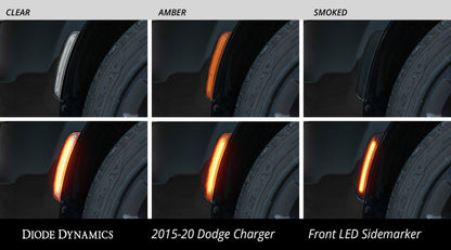 Diode Dynamics 15-21 Dodge Charger LED Sidemarkers - Amber Red (set) Diode Dynamics