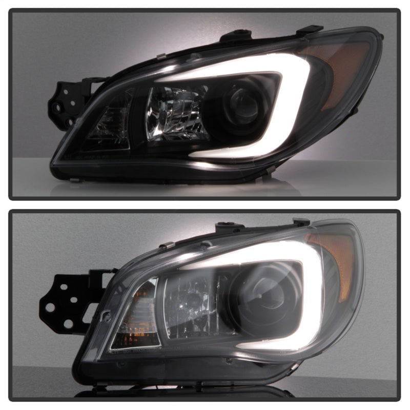 Spyder Subaru WRX 06-07 Projector Headlights - HID Model Only - Black PRO-YD-SWRX06-HID-LBDRL-BK - eliteracefab.com