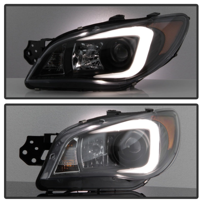 Spyder Subaru WRX 2006-2007 Projector Headlights - Halogen Only - Black PRO-YD-SWRX06-LBDRL-BK - eliteracefab.com