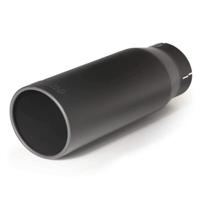 Banks Power Tailpipe Tip Kit - SS Round Straight Cut - Black - 3.5in Tube - 4.38in X 12in Banks Power