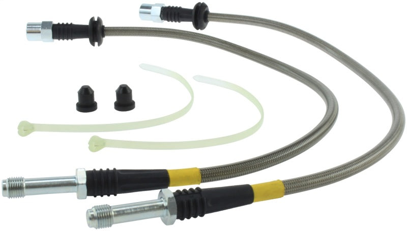 STOPTECH 94-98 VW GOLF FRONT STAINLESS STEEL BRAKE LINE KIT, 950.33011 - eliteracefab.com