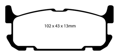 EBC 04-05 Mazda Miata MX5 1.8 (Sports Suspension) Yellowstuff Rear Brake Pads - eliteracefab.com