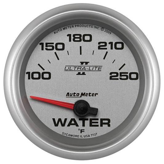 Autometer Ultra-Lite II 2 5/8in 100-250 Degree F Short Sweep Electronic Water Temperature Gauge 7737