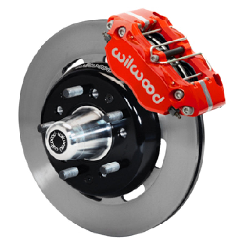 Wilwood 55-57 Chevy Bel Air Dynapro 4 Kit, 5x4.50in/4.75in Hub - Red Wilwood