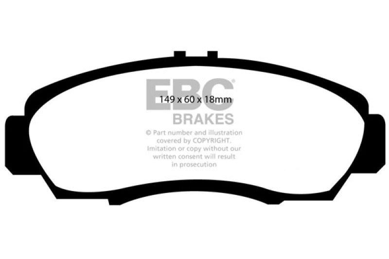 EBC 01-03 Acura CL 3.2 Greenstuff Front Brake Pads - eliteracefab.com