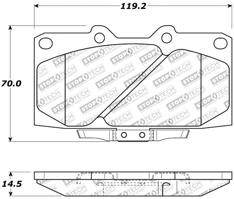 STOPTECH 89-96 NISSAN 300ZX SPORT PERFORMANCE FRONT BRAKE PADS, 309.06470 - eliteracefab.com