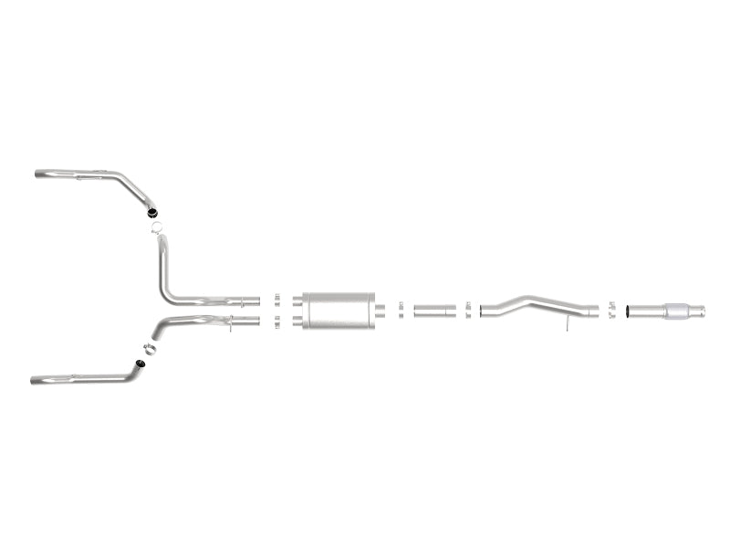 aFe Vulcan Series 4in-3in 304-SS Exhaust Cat-Back 2019 GM Silverado / Sierra 1500 V8-5.3L w/ OE Tips aFe