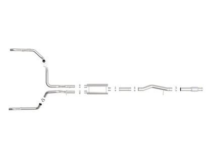 aFe Vulcan Series 4in-3in 304-SS Exhaust Cat-Back 2019 GM Silverado / Sierra 1500 V8-5.3L w/ OE Tips aFe