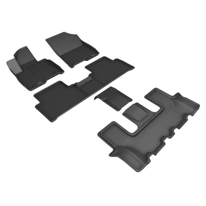 3D Maxpider 22-23 Kia Sorento 6-Seats Kagu Floor Mat- Black R1 R2 R3 3D MAXpider
