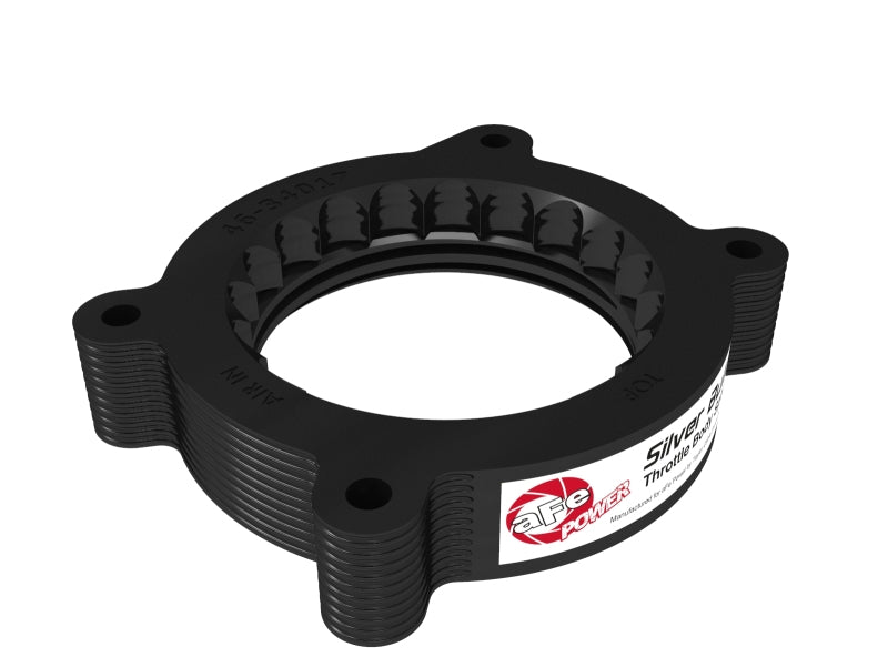 aFe 2020 Vette C8 Silver Bullet Aluminum Throttle Body Spacer / Works With Factory Intake Only - Blk - eliteracefab.com