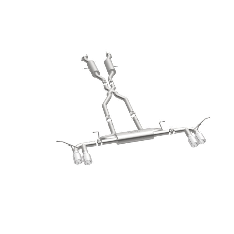 MagnaFlow Cat Back, SS, 2.5in, Quad Split Polish 4in tip 14-15 Jeep Grand Cherokee 3.6L/5.7L V6/V8 Magnaflow