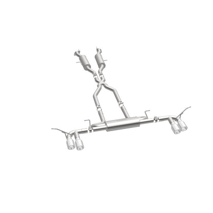 MagnaFlow Cat Back, SS, 2.5in, Quad Split Polish 4in tip 14-15 Jeep Grand Cherokee 3.6L/5.7L V6/V8 Magnaflow