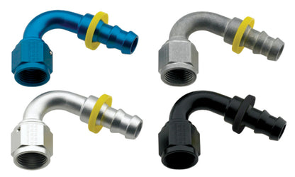 Fragola Performance Systems 212010-BL - 8000 Series Push-Lite Race Hose End - 120 Degree - eliteracefab.com