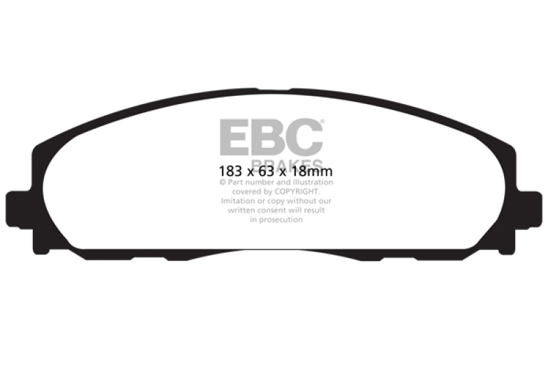 EBC 12+ Chrysler Town & Country 3.6 Greenstuff Front Brake Pads - eliteracefab.com