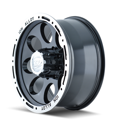 ION Type 174 16x10 / 5x139.7 BP / -38mm Offset / 108mm Hub Black/Machined Wheel ION Wheels