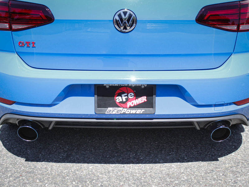 aFe 18-20 VW GTI (MK7.5) 2.0L MACH Force-Xp 3in to 2.5in 304 SS Axle-Back Exhaust System-Black Tips aFe