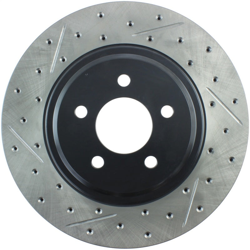 STOPTECH 94-04 FORD MUSTANG SVT COBRA SLOTTED & DRILLED SPORT FRONT RIGHT BRAKE ROTOR, 127.61045R - eliteracefab.com