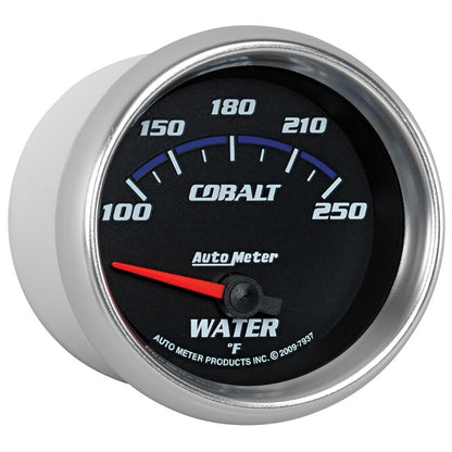 Autometer Cobalt 66mm 100-250 Degree F Electric Water Temperature Gauge 7937