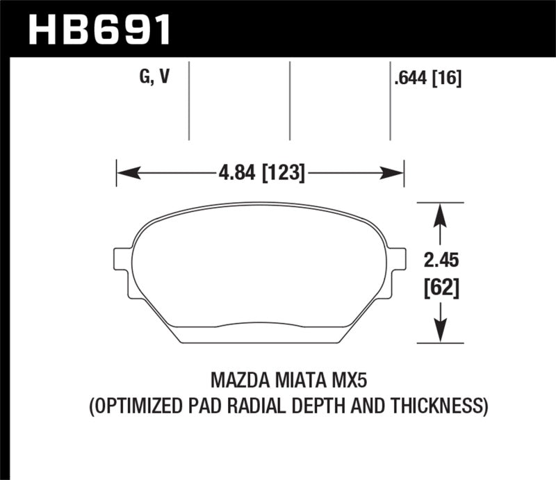 Hawk 06-14 Mazda MX-5 DTC-60 Race Front Brake Pads - eliteracefab.com