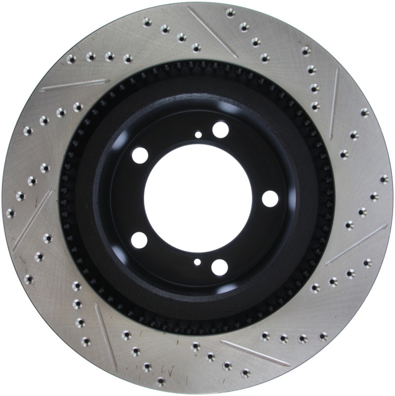 STOPTECH 07-09 TOYOTA TUNDRA / 08-09 TOYOTA SEQUOIA FRONT RIGHT SLOTTED & DRILLED ROTOR, 127.44156R - eliteracefab.com