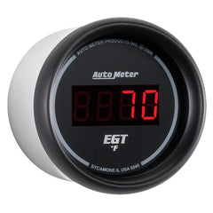 AutoMeter GAUGE; PYROMETER (EGT); 2 1/16in.; 1600deg.F; DIGITAL; BLACK DIAL W/RED LED - eliteracefab.com