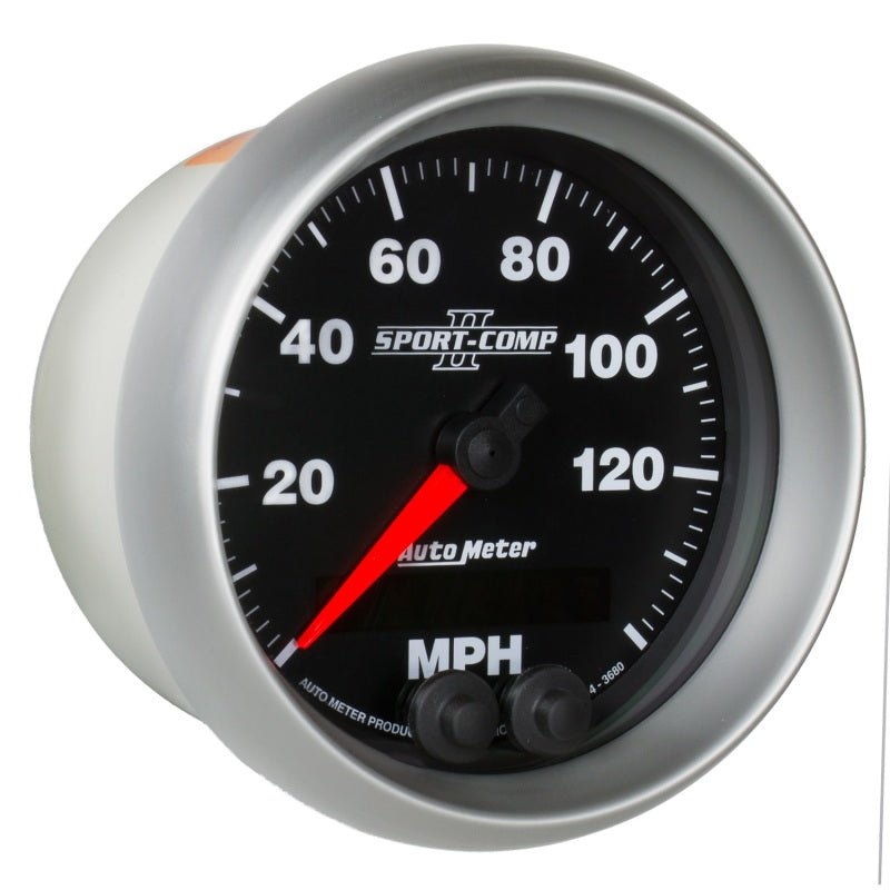 Autometer Sport-Comp II 3-3/8in 0-140MPH In-Dash Electronic GPS Programmable Speedometer 3680