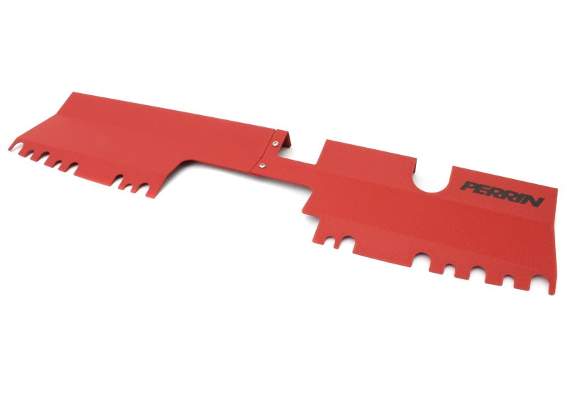 Perrin 15-21 WRX/STI Radiator Shroud (Without OEM Intake Scoop) - Red Perrin Performance