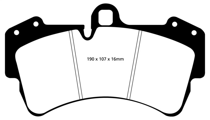 EBC 11-15 Audi Q7 3.0 Supercharged Yellowstuff Front Brake Pads - eliteracefab.com