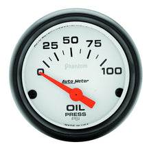 Load image into Gallery viewer, AutoMeter GAUGE; OIL PRESSURE; 2 1/16in.; 100PSI; ELECTRIC; PHANTOM - eliteracefab.com