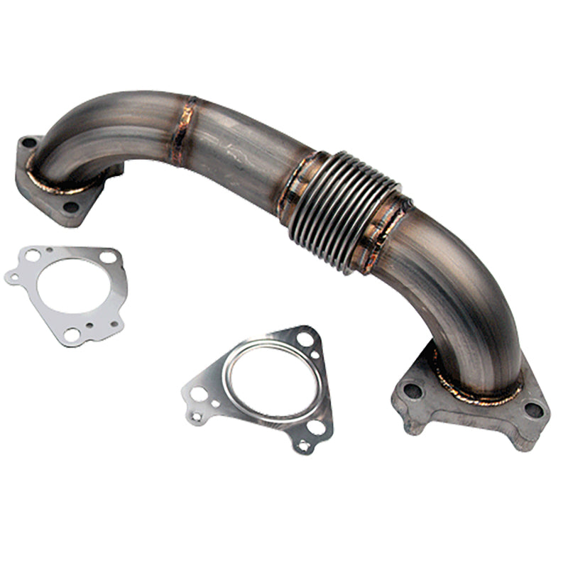 Wehrli 01-04 Chevrolet 6.6L Duramax LB7 2in Stainless Passenger Side Up Pipe w/Gaskets (Twin Turbo) Wehrli