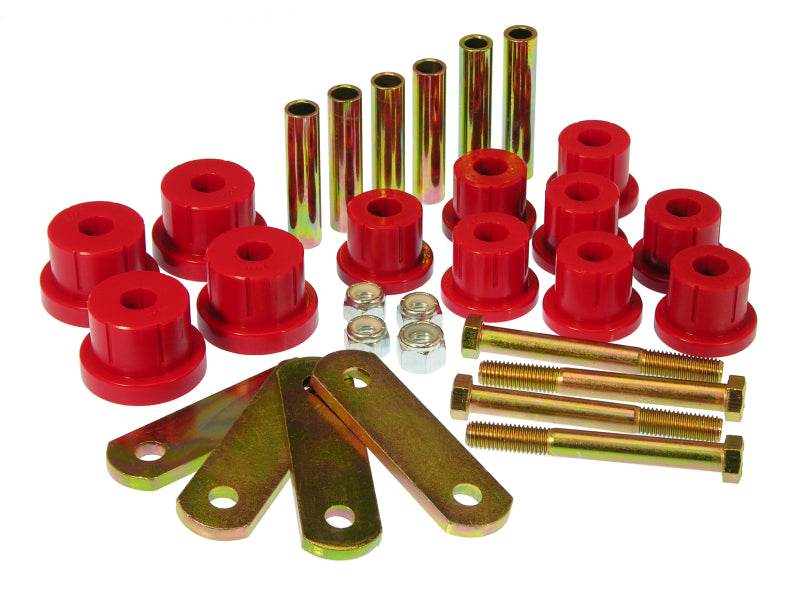 Prothane 67-81 Chevy Camaro HD Spring & Shackles Bushings - Red - eliteracefab.com