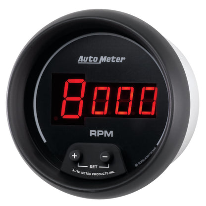 AutoMeter Gauge Tach 3-3/8in. 10K RPM In-Dash Digital Black Dial W/ Red Led 6397