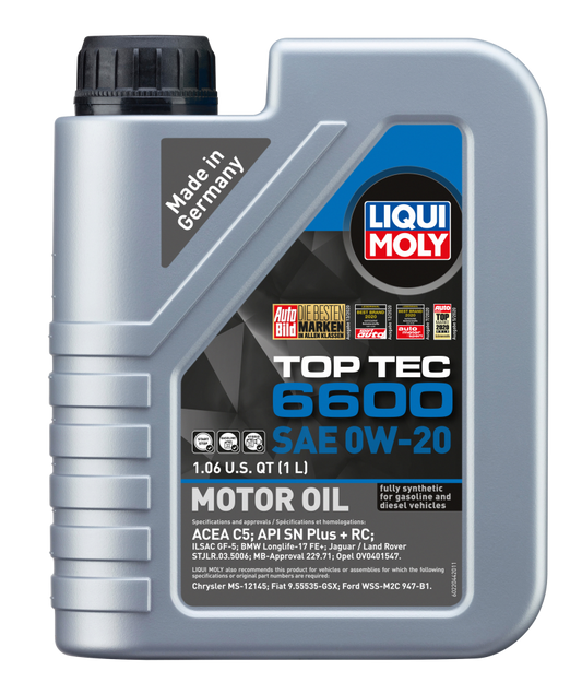 LIQUI MOLY 1L Top Tec 6600 Motor Oil 0W20 LIQUI MOLY