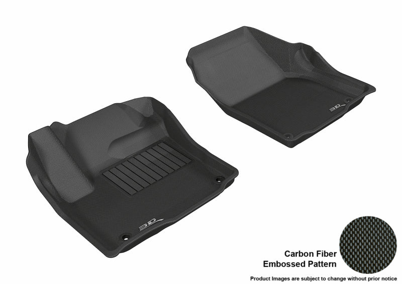 3D MAXpider 2012-2020 Land Rover Range Rover Evoque Kagu 1st Row Floormat - Black - eliteracefab.com