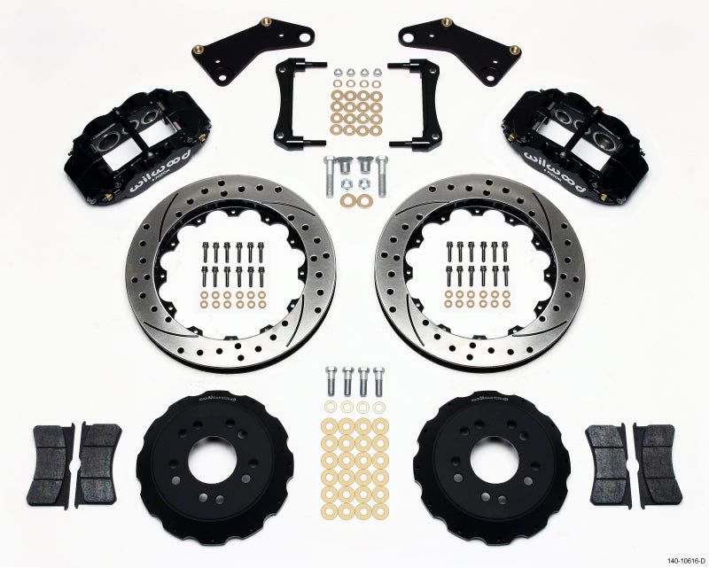 Wilwood Narrow Superlite 6R Front Hat Kit 13.06in Drilled 65-82 Corvette C2/C3 Wilwood