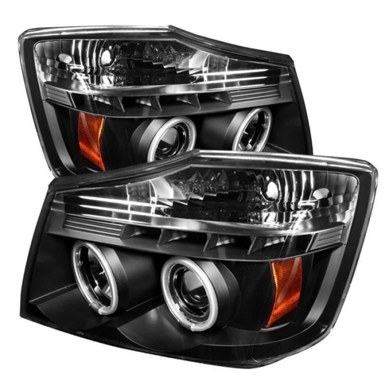 Spyder Nissan Titan 04-14/Armada 04-07 Projector Headlights CCFL Halo LED Blk PRO-YD-NTI04-CCFL-BK - eliteracefab.com