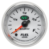 AutoMeter Gauge Fuel Level 2-1/16in. 0-280 Ohm Programmable NV