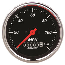 Load image into Gallery viewer, Autometer Designer Black 3-3/8in Electrical 120MPH Speedometer w/ Wheel Odometer