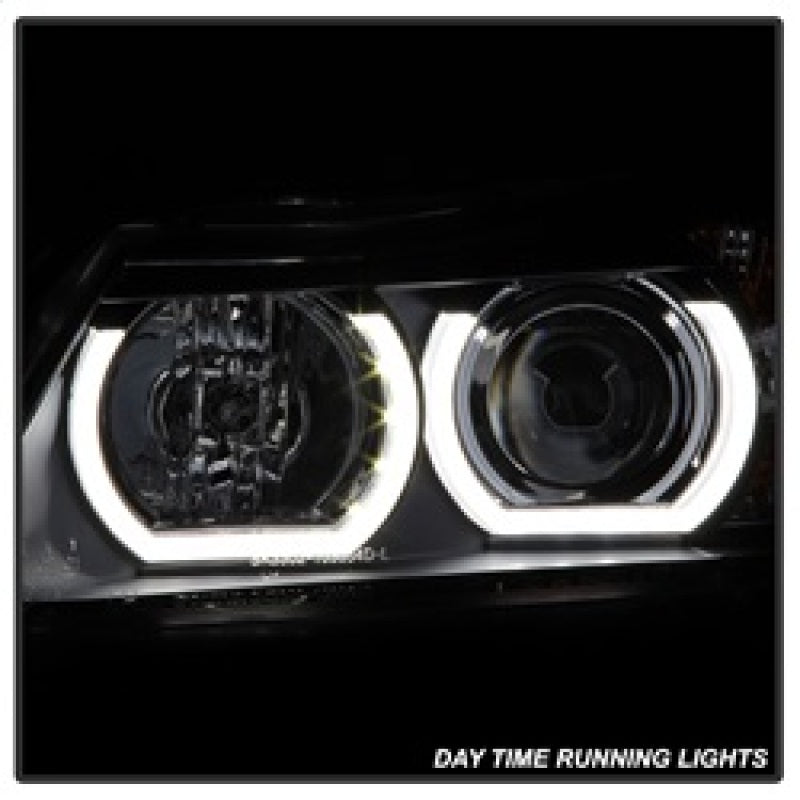 Spyder BMW E90 3-Series 06-08 4DR V2 Headlights - HID Only - Black PRO-YD-BMWE9005V2-HID-DRL-BK - eliteracefab.com