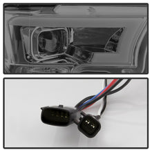 Load image into Gallery viewer, Spyder Ford F150 2015-2017 Projector Headlights - Light Bar DRL LED - Smoke PRO-YD-FF15015-LBDRL-SM - eliteracefab.com